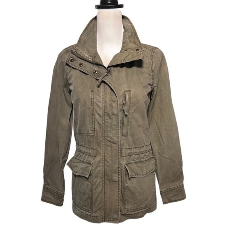 Madewell Passage Jacket Army Green Utility Military Field Coat Women's Sz XS
